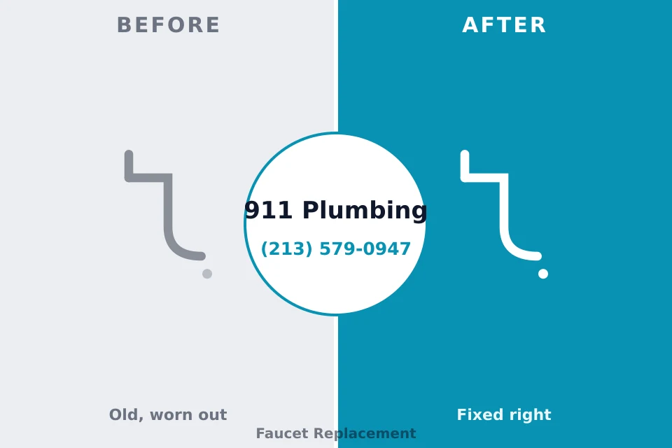 Before and after: plumbing repair Herington, KS